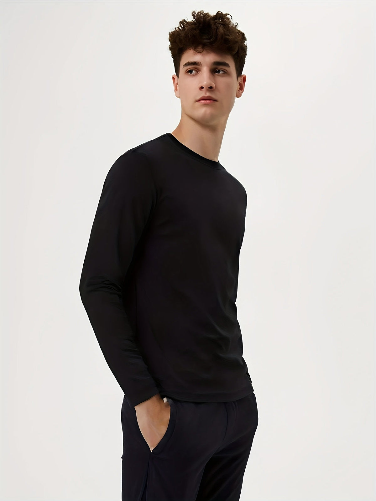 Lot de 5 t-shirts à manches longues pour homme – T-shirt de sport à séchage rapide, 100 % polyester, anti-humidité, S-3XL, idéal pour la course, l'entraînement, la randonnée, le golf et le quotidien