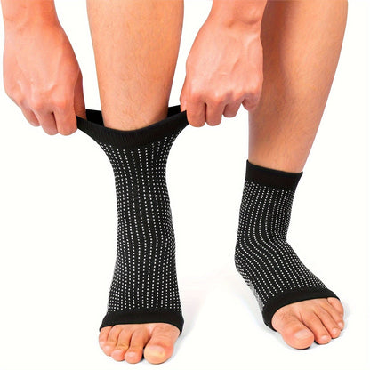 3 paires de chaussettes de compression à bout ouvert pour hommes et femmes, chevillères respirantes pour la course, la randonnée, le cyclisme et le quotidien, S-XL