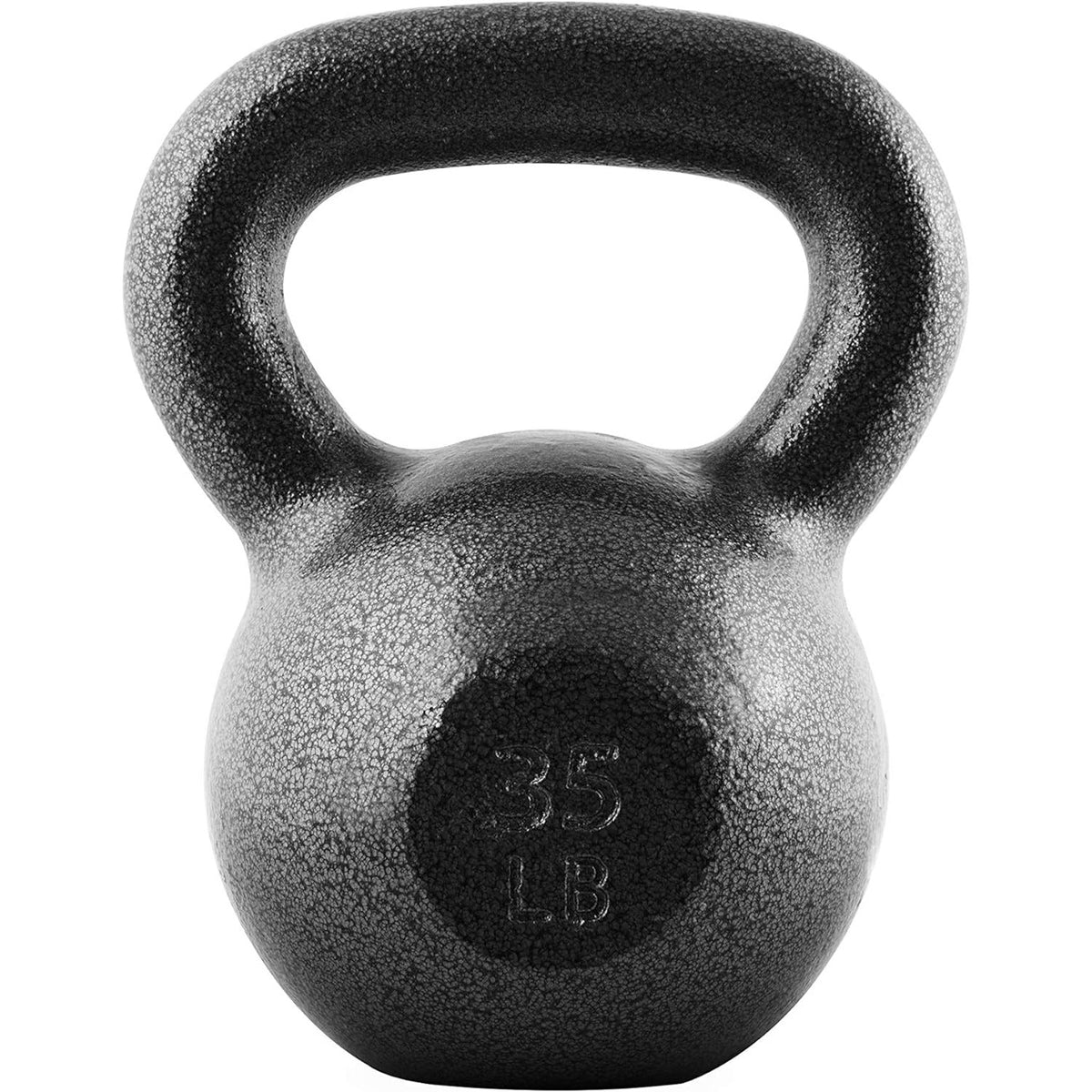 Kettlebell en fonte peinture martelée – Fond plat, prise large antidérapante, musculation à domicile et en salle, entraînement complet du corps et CrossFit, options de poids de 10 à 50 lb pour hommes et femmes