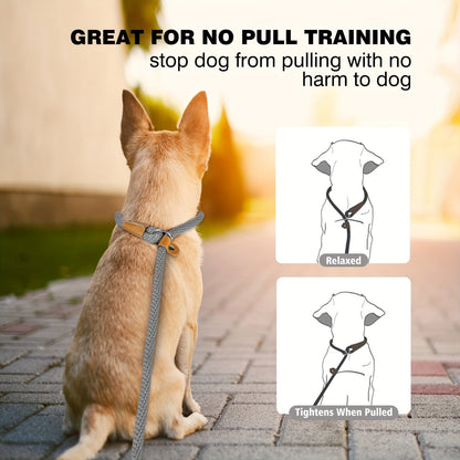 Laisse pour chien en nylon durable pour petits, moyens et grands chiens - Laisse de dressage robuste tissée S-XL, 8 couleurs, laisse de promenade avec poignée confortable et résistante