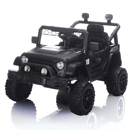 Voiture électrique pour enfants 12V avec télécommande parentale – Véhicule électrique à batterie avec suspension à ressorts, lumières LED, lecteur de musique, ceinture de sécurité, pour garçons et filles de 3 à 8 ans