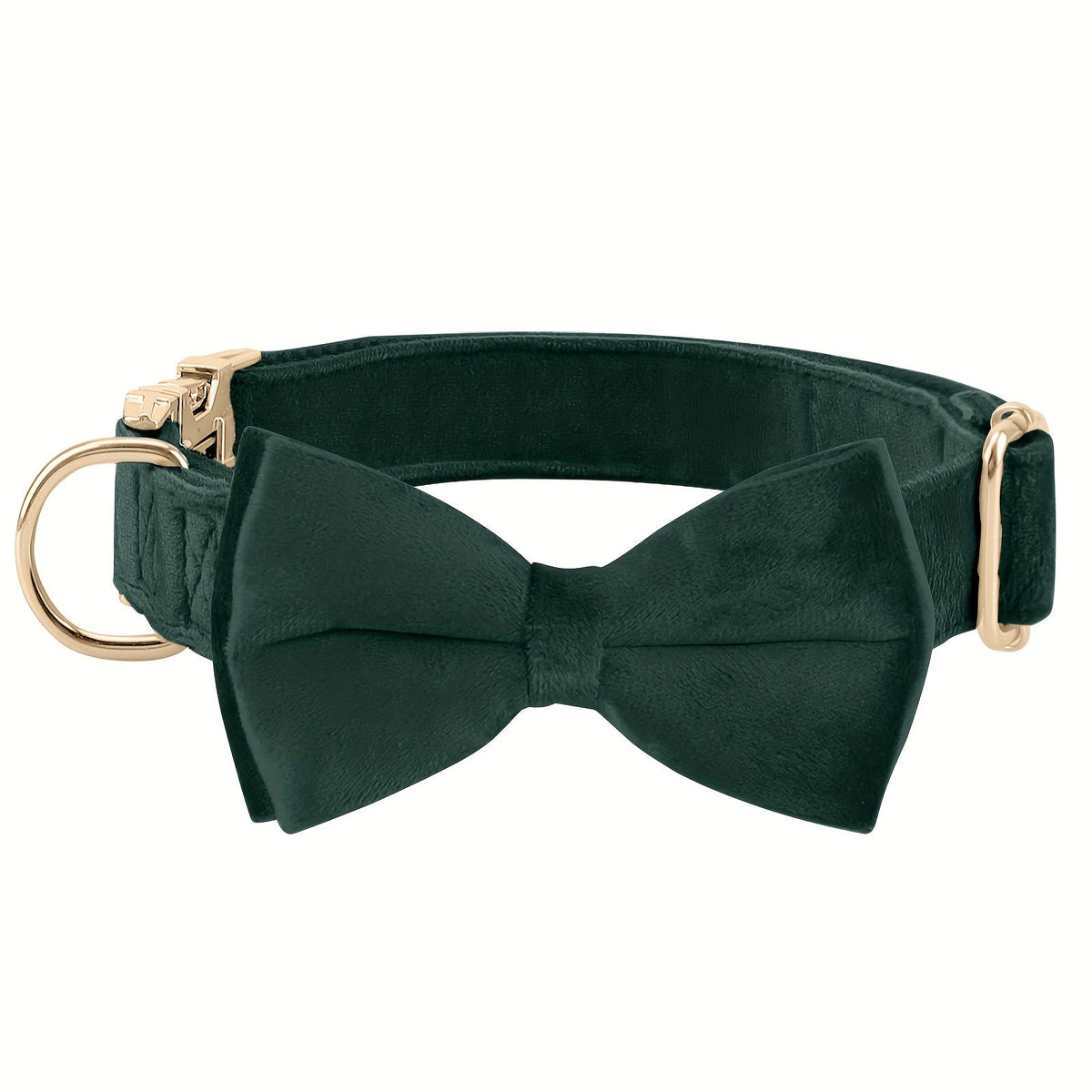 Collier avec nœud papillon pour chien en velours réglable avec boucle en métal - Collier avec nœud papillon mignon pour chiot, tailles S-XL pour chiens petits, moyens et grands, 12 couleurs, cadeau durable et élégant pour chien