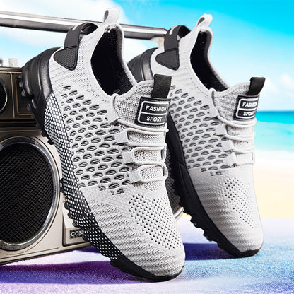 Baskets respirantes à double maille pour hommes – Chaussures de course légères et antidérapantes pour le jogging, le fitness, les voyages quotidiens et une tenue décontractée, chaussures de sport tendance, tailles US 7-14, disponibles en plusieurs coloris