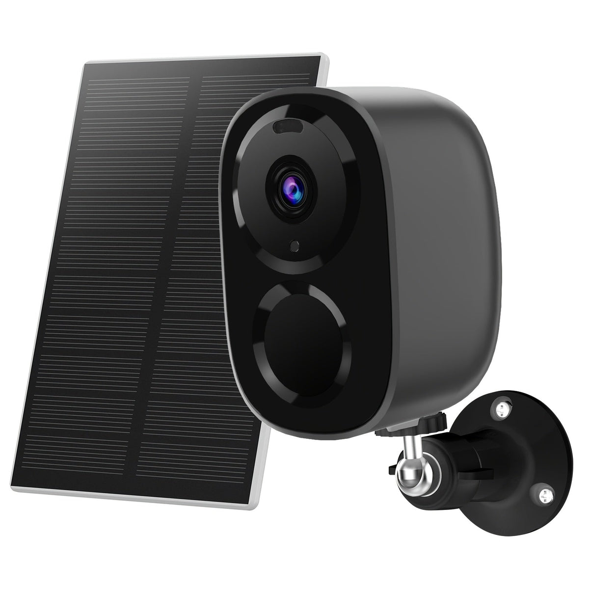 Caméra de sécurité extérieure solaire 2K 3MP – CCTV WiFi sans fil avec détection de mouvement IA, vision nocturne couleur, projecteur, audio bidirectionnel, étanchéité IP66, sans frais mensuels, stockage cloud et SD, sur batterie