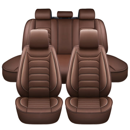 Housses de siège auto en similicuir, ensemble complet 5 places – Protection intégrale 360° imperméable, rembourrage en mousse souple, revêtement antidérapant, ajustement universel pour voitures, camions, berlines et SUV, 6 couleurs disponibles
