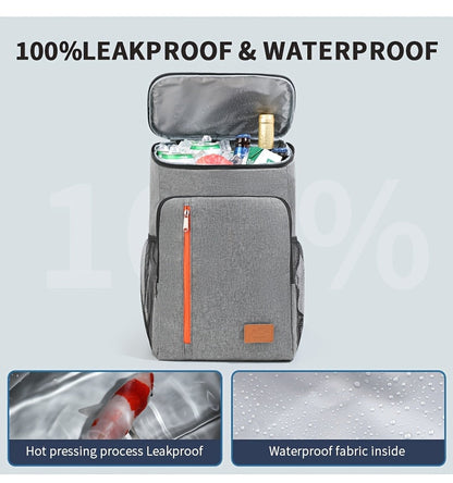 Sac à dos isotherme extra large, peut contenir plus de 30 canettes, sac à bandoulière étanche pour hommes et femmes, parfait pour le camping, le barbecue, la plage, le pique-nique et la randonnée – Compatible avec les pains de glace