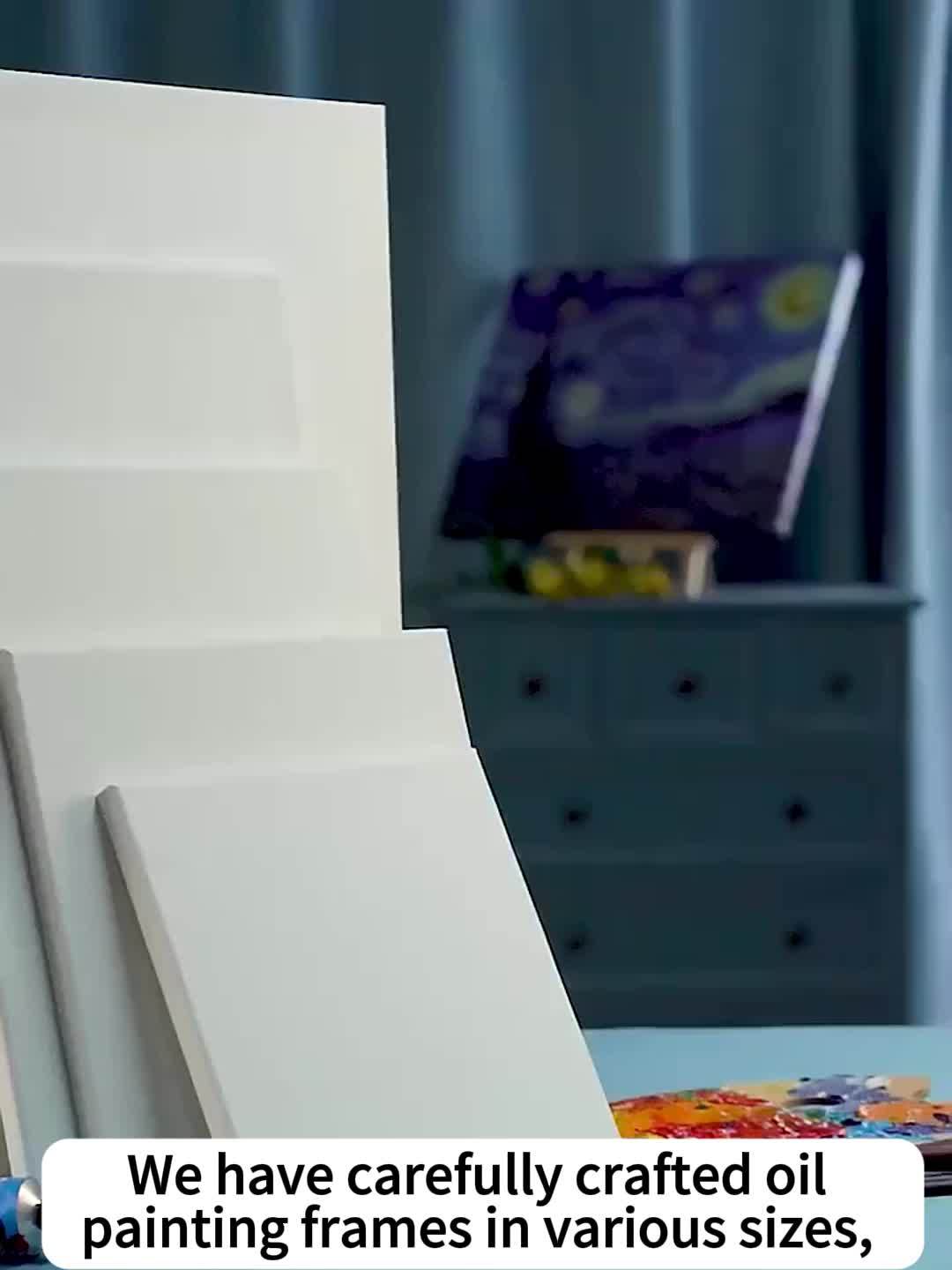 Lot de châssis entoilés ronds et carrés multi-formats – Packs de 5 à 20 pièces en 10x10, 11x14, 12x12, 16x16 et plus – Idéal pour le pouring acrylique, la technique humide sur humide, la peinture à l'huile et l'enseignement en classe