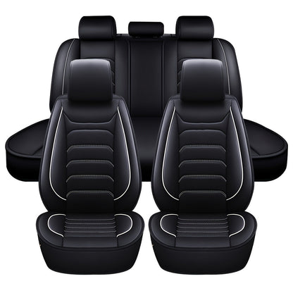 Housses de siège auto en similicuir, ensemble complet 5 places – Protection intégrale 360° imperméable, rembourrage en mousse souple, revêtement antidérapant, ajustement universel pour voitures, camions, berlines et SUV, 6 couleurs disponibles