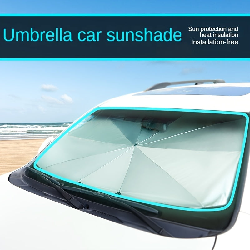 Pare-soleil de pare-brise de  voiture pliable - Protection UV et isolation thermique pour fenêtre avant, accessoire de refroidissement estival portable, garde l'intérieur au frais, design facile à plier et à ranger