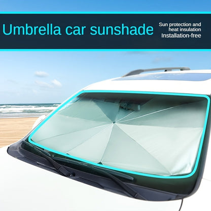 Pare-soleil de pare-brise de  voiture pliable - Protection UV et isolation thermique pour fenêtre avant, accessoire de refroidissement estival portable, garde l'intérieur au frais, design facile à plier et à ranger