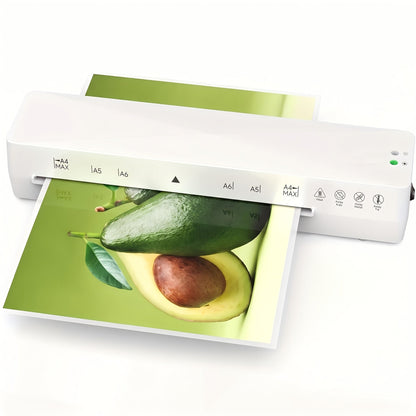 Laminatrice thermique A4 de 9 pouces de large - Plastifieuse 4 en 1 à chaud et à froid avec 10 pochettes incluses, préchauffage rapide, sans bulles pour le bureau, l'école, la maison et un usage professionnel