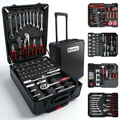 Ensemble d'outils professionnels de 52 pièces pour réparations à domicile et automobile – Kit de boîte à outils portable pour bricoleurs, mécaniciens et professionnels, idée cadeau parfaite