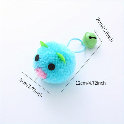 Plush Mouse Cat Toys with Bell - Cute Macaron Color Mini Mouse Catnip-Style Interactive Cat Toy with Squeaky Bell Sound for Indoor Cats and Kittens, Soft Non-Toxic Lightweight Cat Gift, 4 Colors & 4-Pack