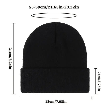 Lot de 5 bonnets unisexe en tricot pour hommes et femmes - Bonnets chauds, coupe-vent et doux en acrylique pour le ski en hiver, les activités en extérieur et le quotidien, bonnets légers et extensibles à revers, excellente idée cadeau
