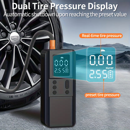 Compresseur d'air portable pour pneus de voiture, vélo, moto et ballons, manomètre numérique, arrêt automatique, versions USB et allume-cigare disponibles