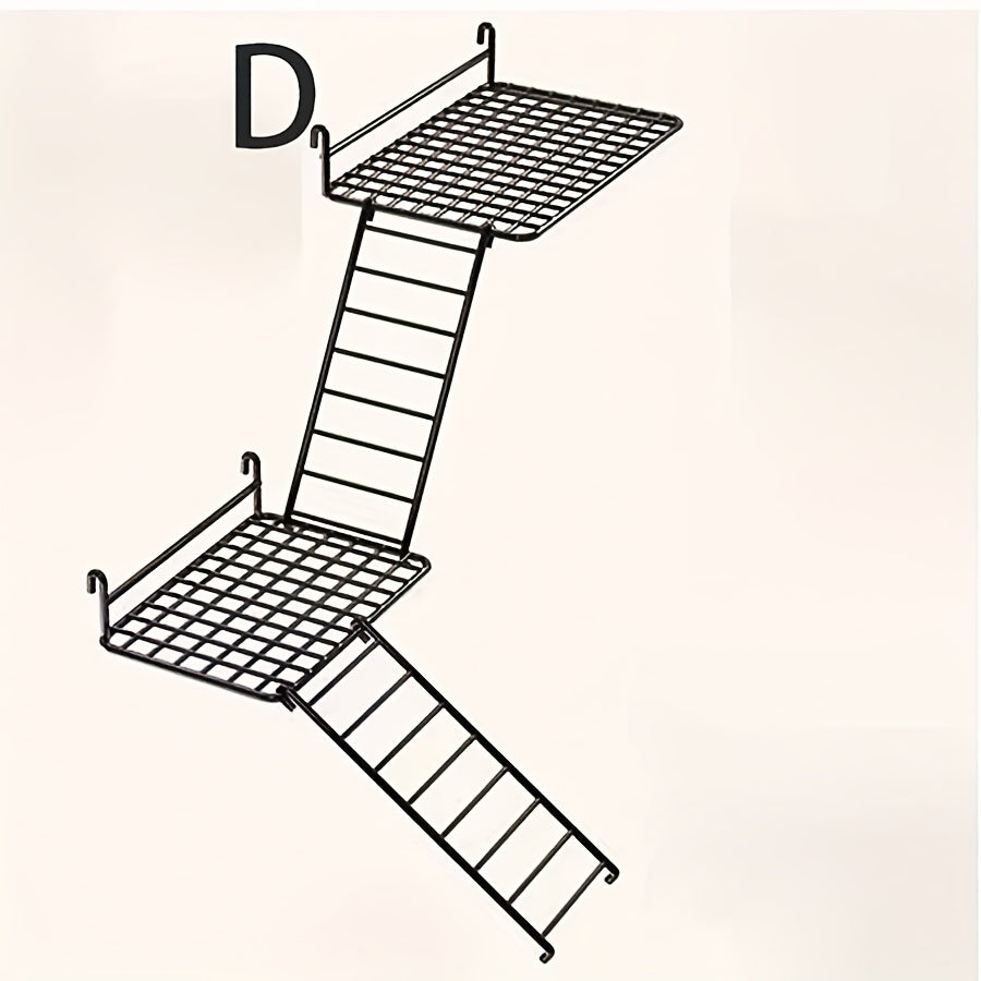Échelle d'escalade en métal pour oiseaux - Perchoir balançoire avec clochette pour perruches, calopsittes, inséparables et petits oiseaux - Acier durable, installation facile, accessoire de cage pour l'enrichissement des oiseaux