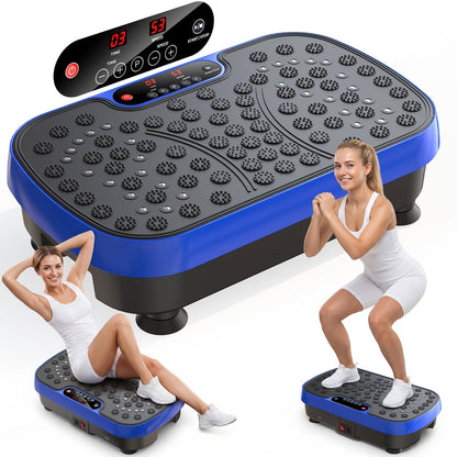 Plateforme vibrante pour la perte de poids et le drainage lymphatique – Appareil d'entraînement complet du corps avec 99 à 200 niveaux de vitesse, moteur silencieux, salle de sport portable à domicile, tonification musculaire, capacité de 150 kg