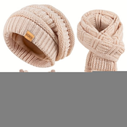 Ensemble d'hiver 3-en-1 pour femme : bonnet, longue écharpe et gants tactiles, accessoires doux et chauds pour temps froid, 4 coloris, cadeau pour elle