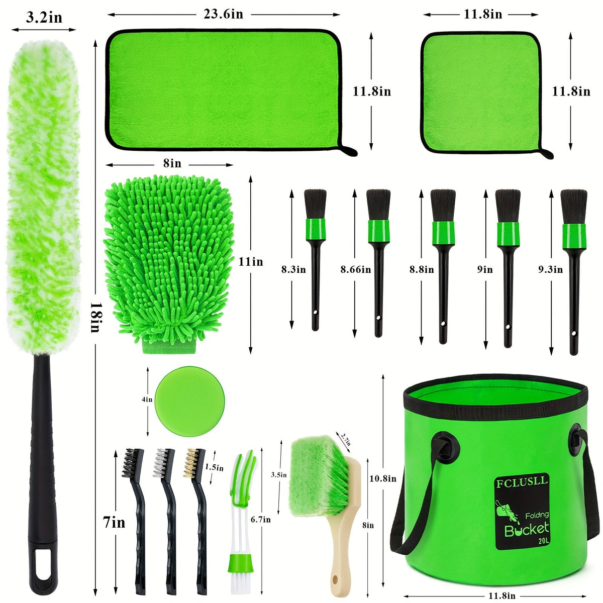 Kit de nettoyage automobile 17-35 pièces – Aspirateur portable, outil de nettoyage de pare-brise, jeu de brosses pour perceuse et ensemble de brosses pour habitacle pour un detailing complet, cadeau de fêtes pour la famille et les amis