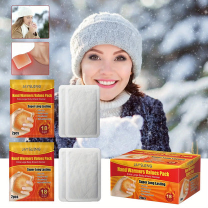 Chauffe-mains, paquet de 20, inodores, 10 heures de chaleur, jetables, respirants, sûrs pour les bébés, pour l'hiver, les activités en extérieur, les voyages, le camping, le ski et le coucher