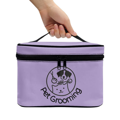 Sac de rangement pour accessoires de toilettage pour chiens et chats – Organisateur portable avec poignée et double fermeture éclair, trousse de toilettage pour animaux de voyage, cadeau idéal pour les amoureux des animaux