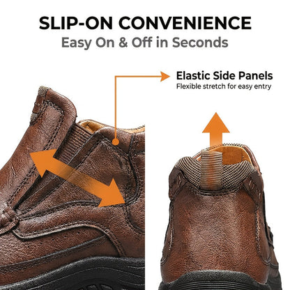 Bottines à enfiler cousues main pour homme GREKS, mocassins décontractés style Chukka, semelle antidérapante pour la randonnée, la conduite et le quotidien – chaussures légères et confortables pour homme
