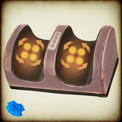 Masseur de pieds électrique avec chaleur – Pétrissage profond et compression pour jambes, pieds et bras, usage à domicile et au bureau, modèles multiples avec housses de pieds