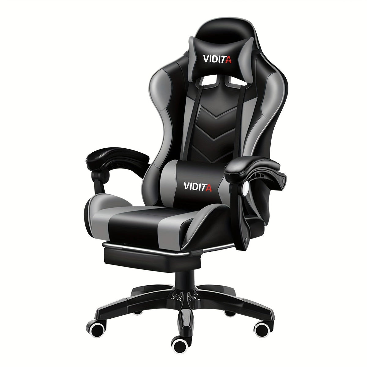 Chaise de bureau gaming ergonomique style course avec soutien lombaire, dossier haut réglable pour adultes et adolescents, fauteuil inclinable pour ordinateur PC