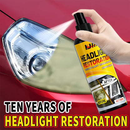 Kit de restauration de phares – Élimine le jaunissement et l'oxydation, restaure la clarté des phares ternis, protection anti-UV longue durée, nettoyant et rénovateur facile à utiliser pour voitures, camions, SUV et motos