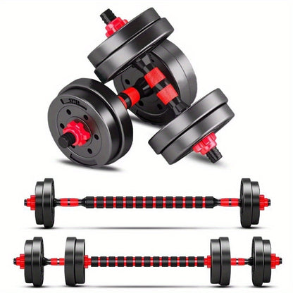 Set d'haltères réglables 10 kg & 20 kg pour hommes et femmes – Équipement de musculation pour salle de sport à domicile avec barre de connexion et disques pour entraînement de force, renforcement musculaire et remise en forme