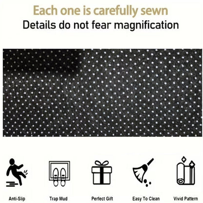 Tapis de coffre pour voiture – Revêtement de chargement antidérapant et imperméable avec motifs uniques, protection intérieure de véhicule durable contre la saleté, les déversements et les rayures, ajustement universel
