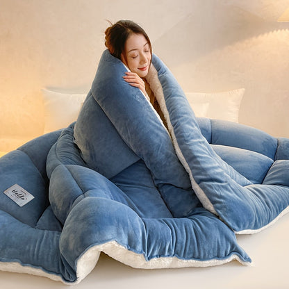 Couette toutes saisons – Douce et épaisse, piquage en damier, couleur unie, ultra-respirante, lavable en machine, pour l'automne, l'hiver et le printemps, tailles simple, double, grand lit et très grand lit