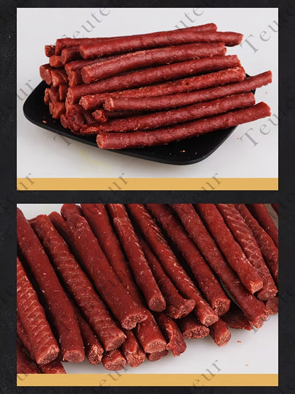 Bâtonnets de bœuf naturels de qualité supérieure pour chiens – Friandises protéinées sans céréales, type viande séchée et à mâcher pour chiots, chiens adultes de petite, moyenne et grande taille, récompenses d'éducation durables pour toutes les races