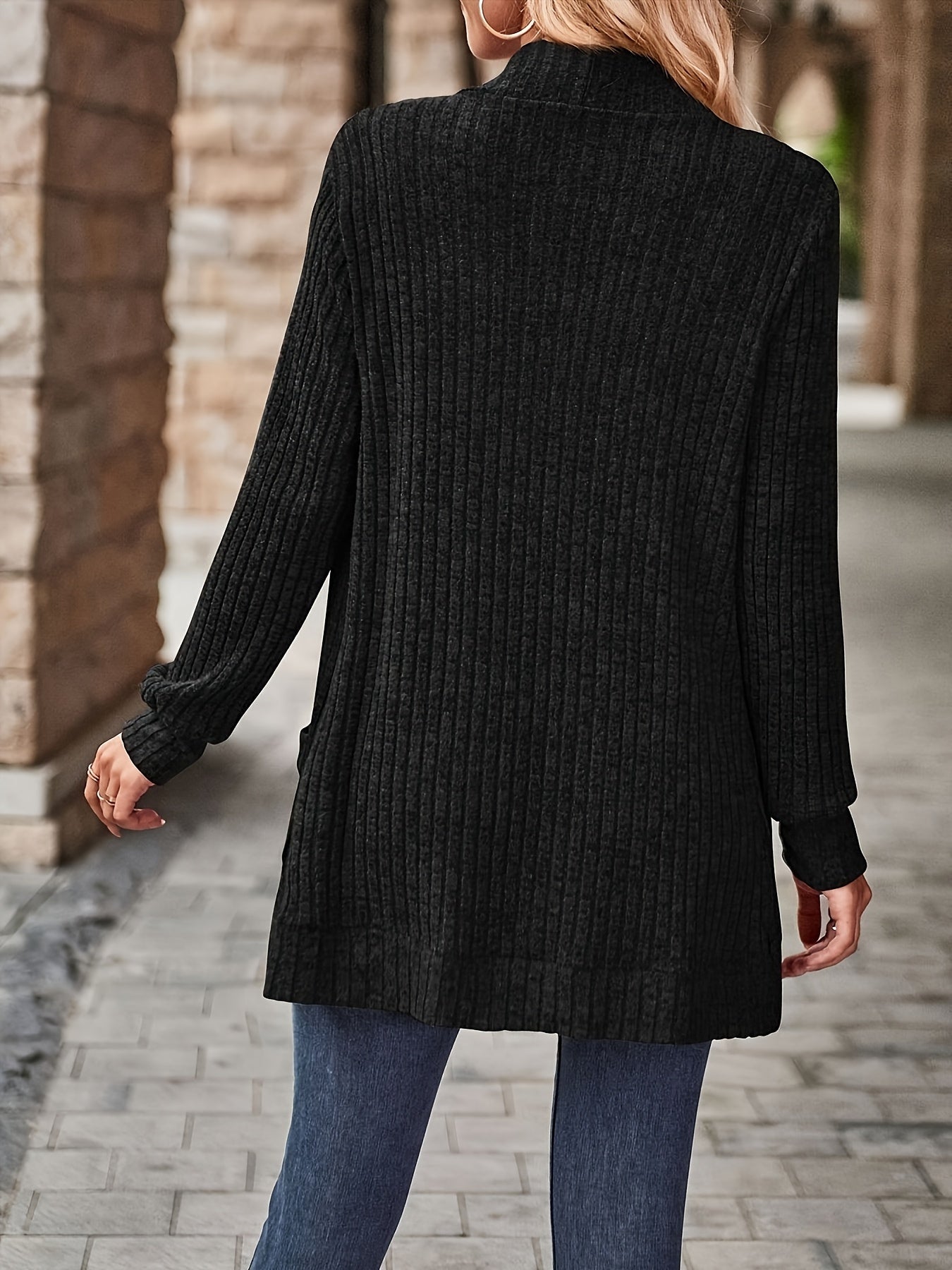 Women's Loose Casual Long Sleeve Blouse Solid Color Pocket Splicing Relaxed Fit Top 10 Colors S-XXL Spring Fall Everyday Wear