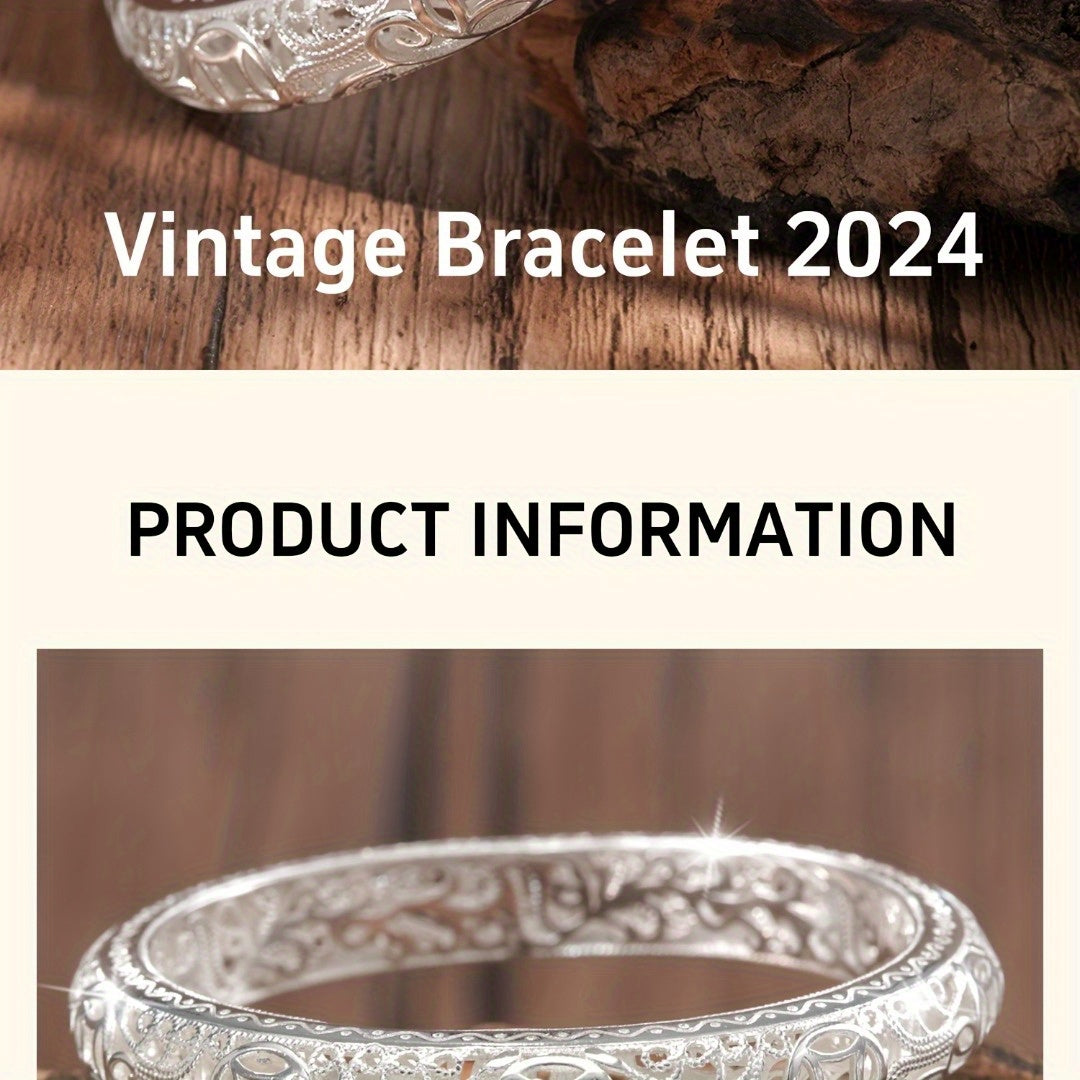 Bracelet jonc en argent pur S999 pour femme – Manchette fermée massive, bijou en argent fin de haute pureté, accessoire de mode élégant et brillant, cadeau idéal pour un anniversaire ou une fête.