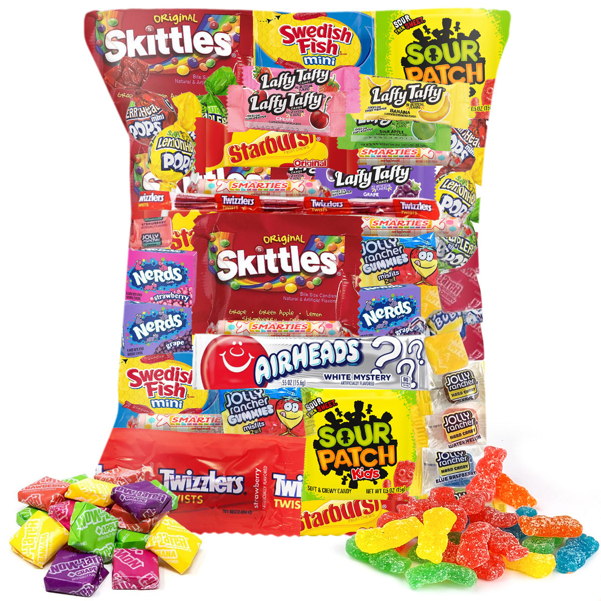 Assortiment de bonbons en vrac emballés individuellement – Mélange de bonbons pour fêtes, piñatas, sacs-surprises, Halloween, anniversaires et bols à friandises de bureau