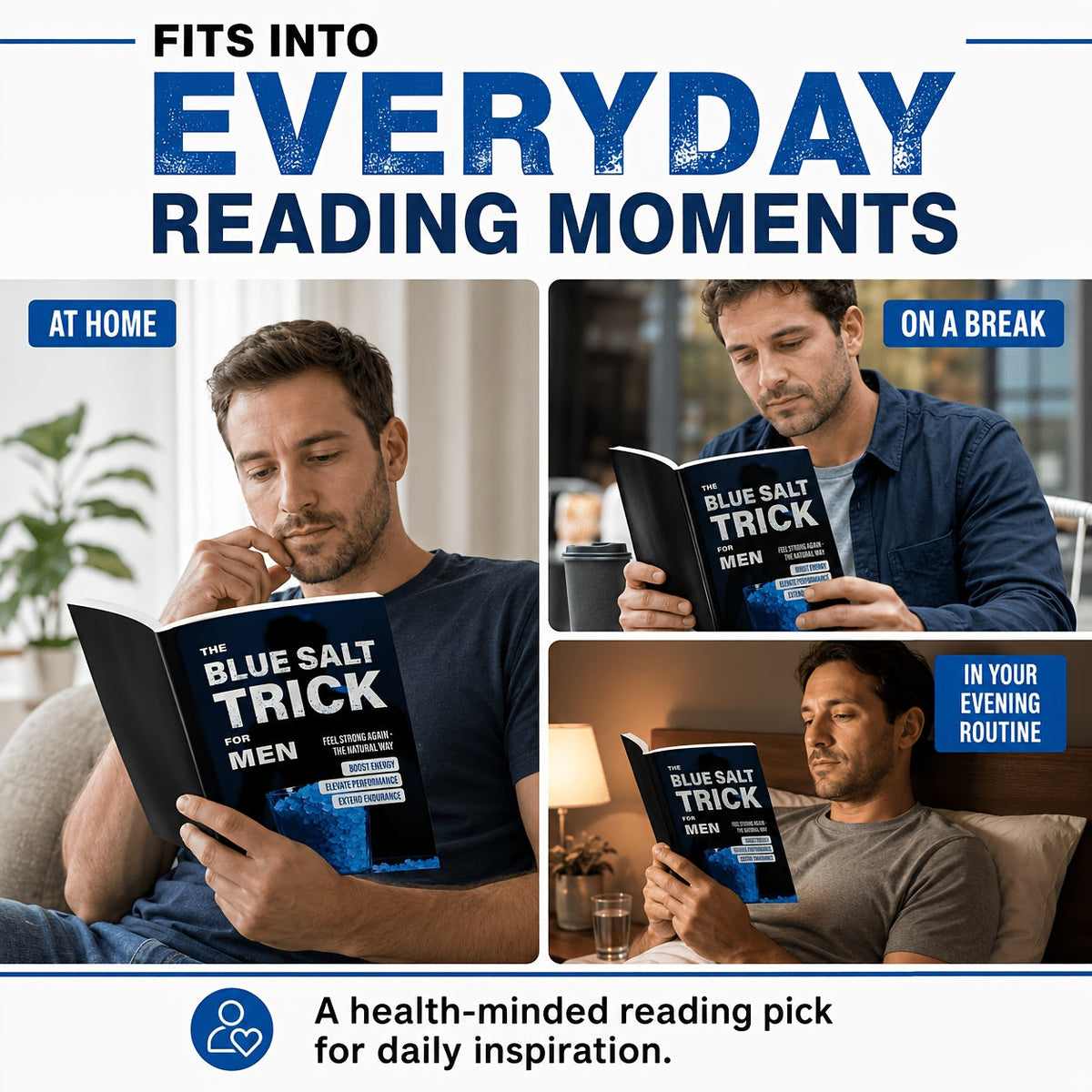 Le guide des habitudes quotidiennes du « Blue Salt Trick » pour hommes : manuel de bien-être, guide de mode de vie, développement personnel et lecture d'entraide pour hommes adultes - Idée cadeau pratique