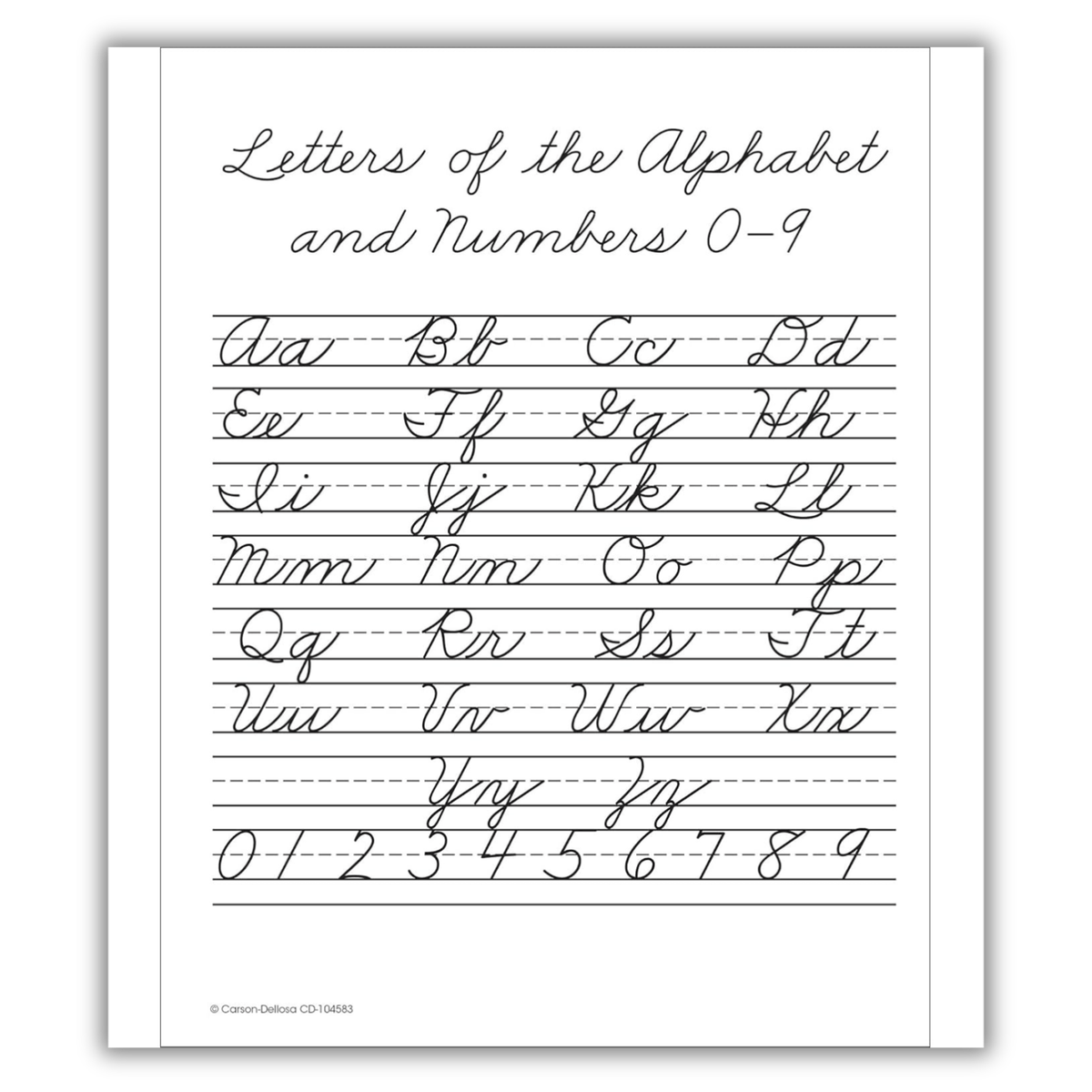 Cahier d’exercices d’écriture cursive pour enfants Carson Dellosa à reliure spirale – Pratique de l’alphabet, des chiffres et des liaisons de lettres, niveaux CP-CE2, 6-9 ans