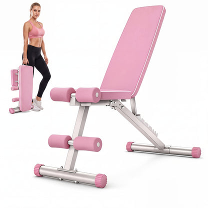 Banc de musculation réglable et pliable avec rack à squat, poste à jambes et pupitre à biceps – Banc de développé couché tout-en-un pour entraînement complet, jusqu'à 545 kg