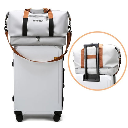 Sac de voyage grande capacité pour femme avec compartiment humide/sec – Sac de sport pour fitness et yoga, fourre-tout pour week-end et nuitée, loisirs et plein air, disponible en plusieurs coloris