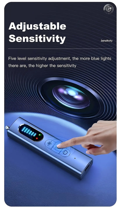 Détecteur de caméra cachée et scanner de signal RF anti-espion – Détecteur de mouchards portable pour traceurs GPS, dispositifs d'écoute sans fil, protection de la vie privée pour hôtels, voitures, maisons, bureaux et voyages