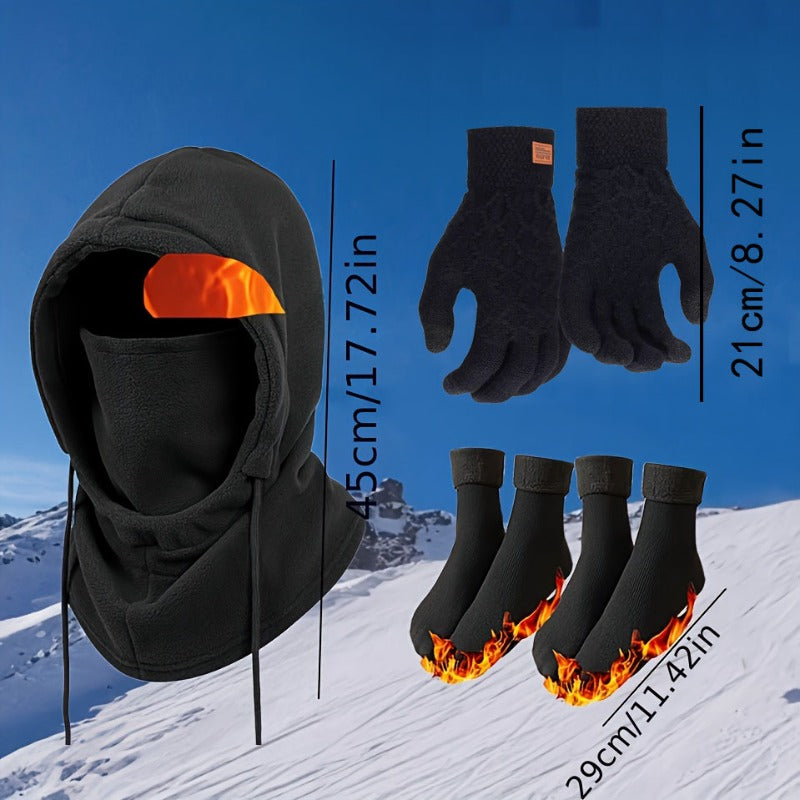 Cagoule d'hiver intégrale pour hommes et femmes – Protection thermique coupe-vent contre le froid pour le ski, le cyclisme et les activités en plein air, couvrant le cou et les épaules