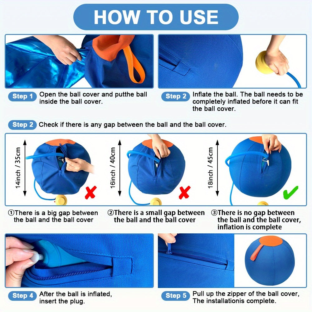Grosse balle gonflable pour chien – Jouet interactif pour l'entraînement et le rassemblement, jouet d'exercice anti-ennui pour bouledogues, golden retrievers et bergers australiens, sans pile nécessaire