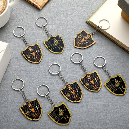 Lot de 36 porte-clés « Armure de Dieu » – Cadeaux religieux de Noël pour hommes, chevalier militaire, acrylique et alliage de zinc, cadeaux d'invités pour église