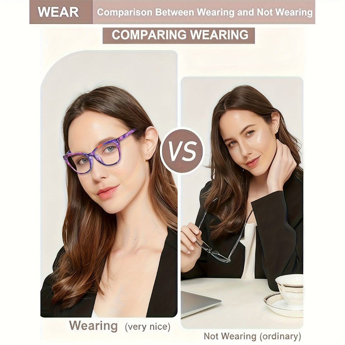 Lot de 6 lunettes de lecture anti-lumière bleue pour hommes et femmes – Charnières à ressort, verres sans correction pour hypermétropes, puissances de +0,0 à +4,0, lunettes élégantes pour ordinateur et téléphone, lot économique en gros