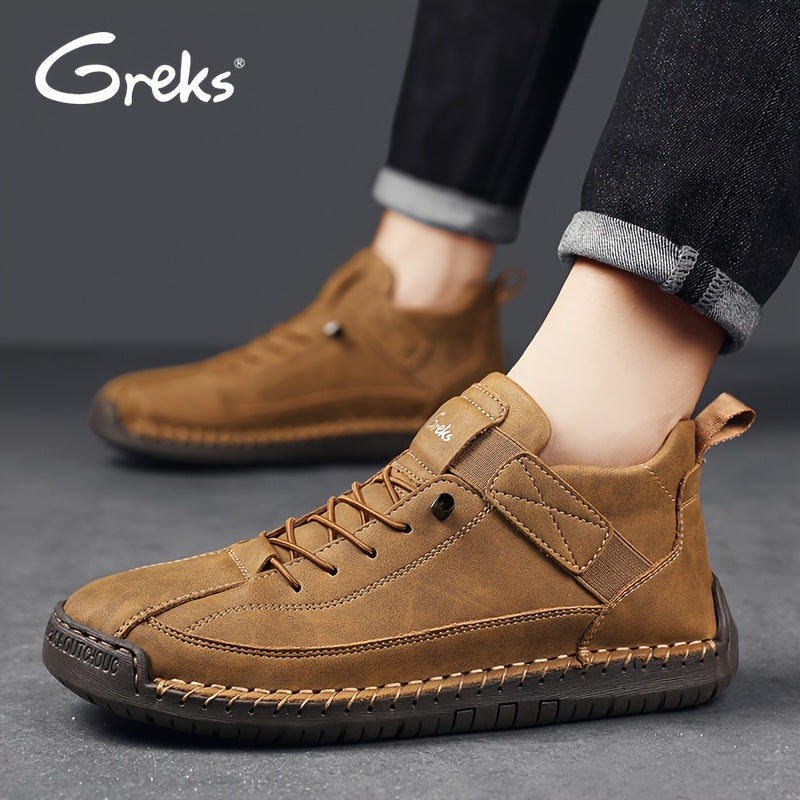 Bottines sans lacets pour hommes, mocassins mi-hauts légers, semelle amortissante antidérapante pour la marche, la conduite, le bureau décontracté, semi-formel, printemps, automne, UE 34,5-48