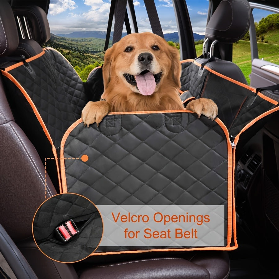 Housse de siège auto pour chien robuste, imperméable et antidérapante, protection de banquette arrière, résistante aux rayures et aux déversements, en nylon, avec rabats latéraux, installation facile, lavable en machine, pour SUV, berline et camion