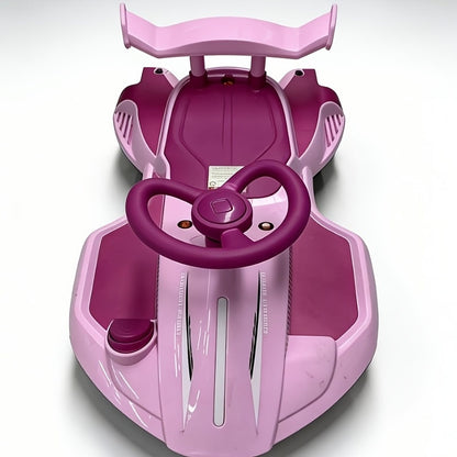 Voiture électrique à bascule 12V pour enfants - Jouet porteur 2-en-1 avec pédale, double vitesse, pulvérisation d'eau, lumières clignotantes, musique et conception anti-basculement | Garçons et filles de 3 ans et plus | Max 8 km/h