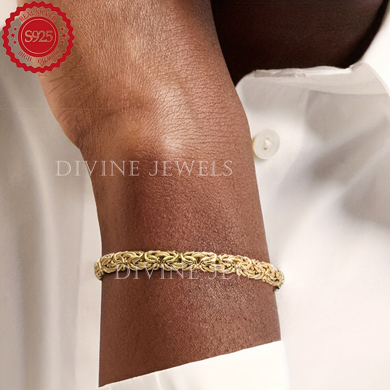 Bracelet tennis pour femme en argent sterling 925 – Design élégant à maillons continus en or et argent, coffret cadeau inclus, parfait pour la fête des Mères, la Saint-Valentin et les cadeaux d'anniversaire