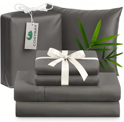 Ensemble de literie 7 pièces pour lit Queen/King – Parure de lit en microfibre douce à plis pincés, comprenant une couette, un drap-housse, un drap plat et 4 taies d'oreiller, ensemble de literie toutes saisons pour la maison et le dortoir